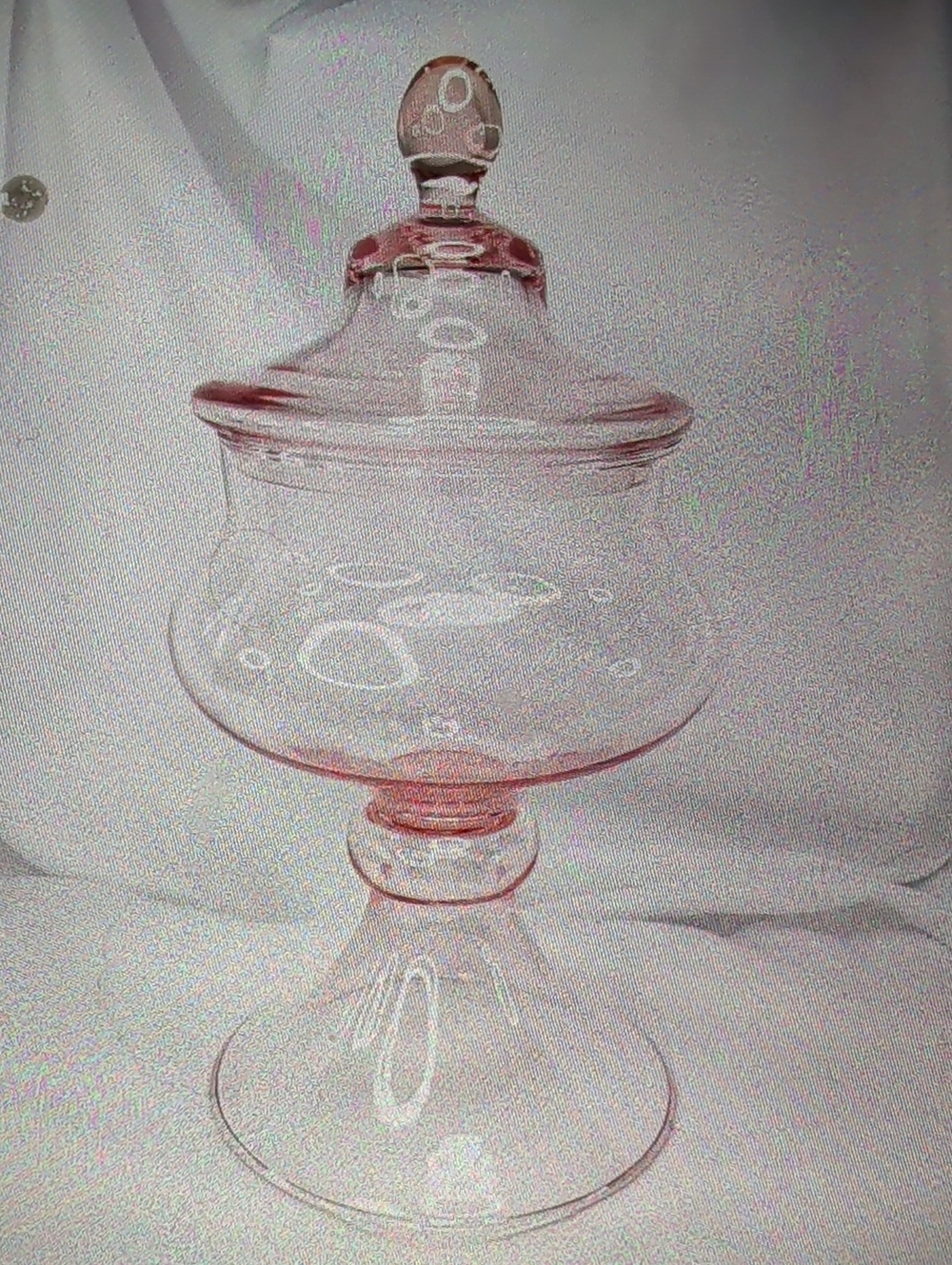 NIB. Princess House, 2 Pink Crystal Jar with Lid. Great for Present.🌟🌟🌟
